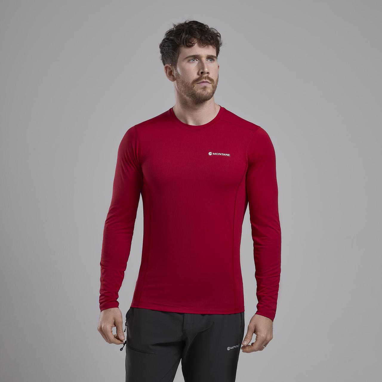 DART LITE LONG SLEEVE T-SHIRT-ACER RED-XL pánské triko dlouhý ruk. tmavě červené