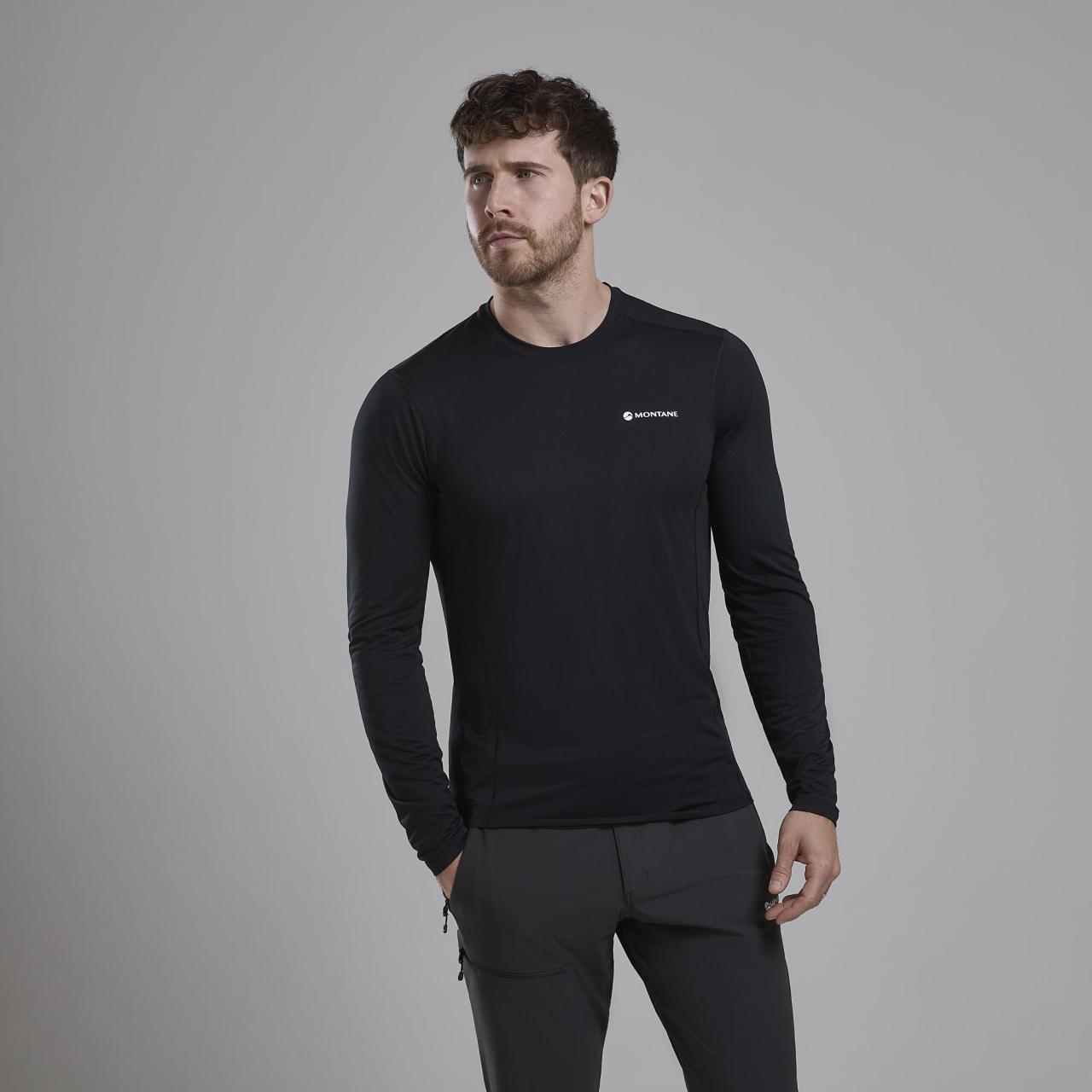 DART LITE LONG SLEEVE T-SHIRT-BLACK-S pánské triko dlouhý ruk. černé