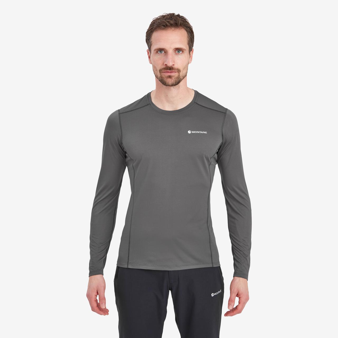 DART LITE LONG SLEEVE T-SHIRT-SLATE-M pánské triko dlouhý ruk. šedé