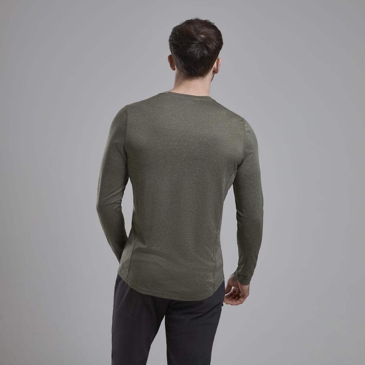 DART LONG SLEEVE T-SHIRT-CAPER-XS pánské triko dlouhý ruk. olivové