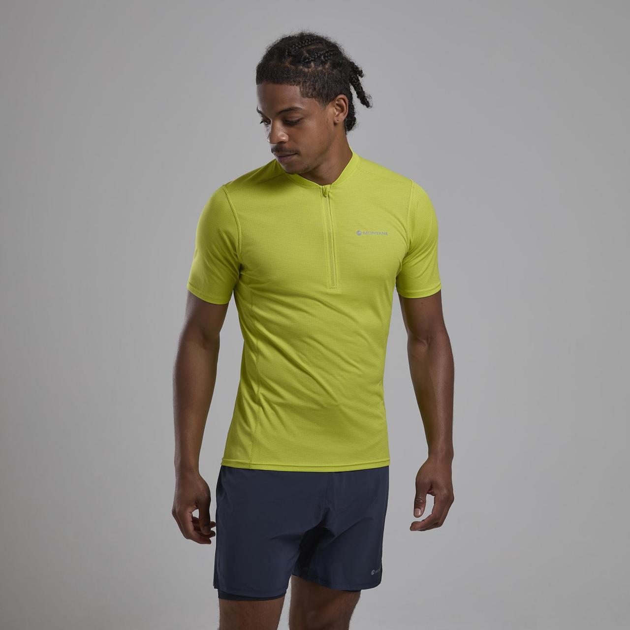 DART NANO ZIP T-SHIRT-CITRUS SPRING-XL pánské triko žlutozelené