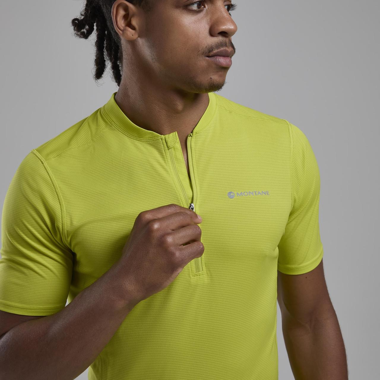 DART NANO ZIP T-SHIRT-CITRUS SPRING-S pánské triko žlutozelené