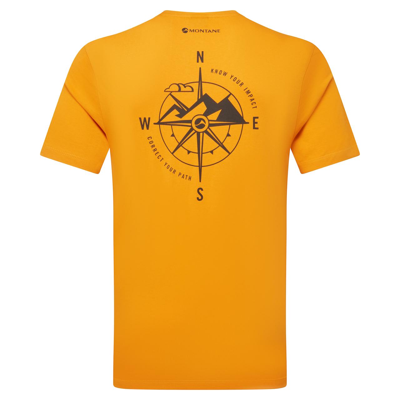 IMPACT COMPASS TEE-FLAME ORANGE-S pánské tričko žlutooranžové