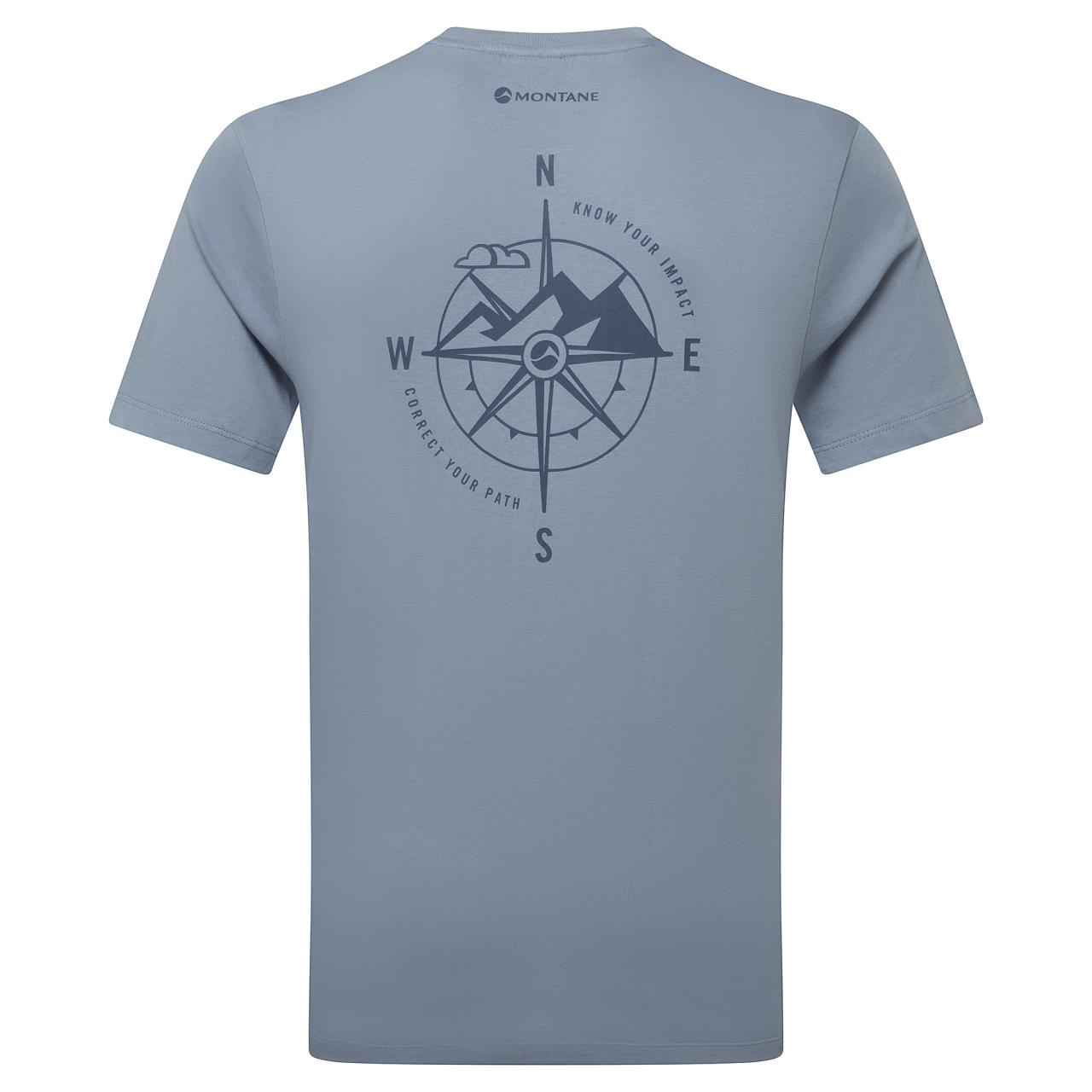 IMPACT COMPASS TEE-STONE BLUE-XL pánské tričko šedomodré