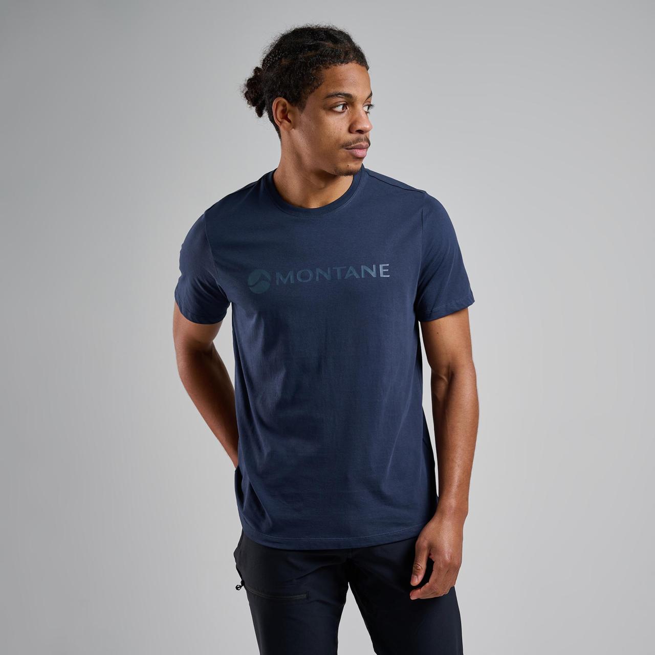 MONTANE MONO LOGO T-SHIRT-ECLIPSE BLUE-S pánské tričko modré