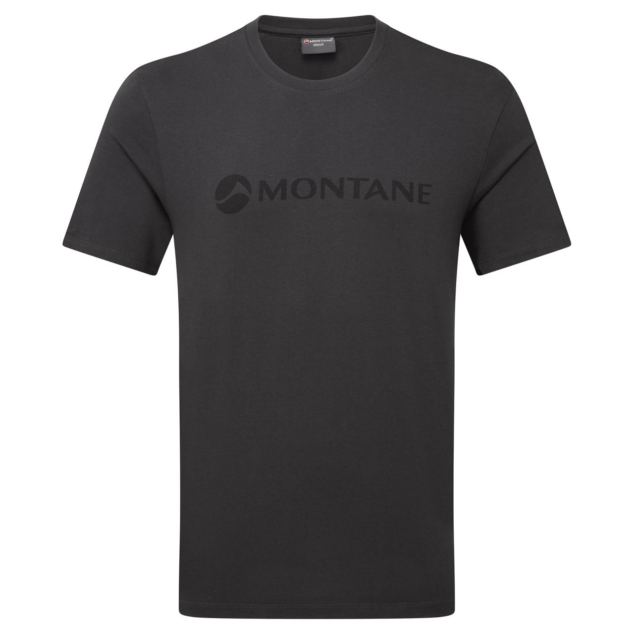 MONTANE MONO LOGO T-SHIRT-MIDNIGHT GREY-M pánské tričko tmavě šedé