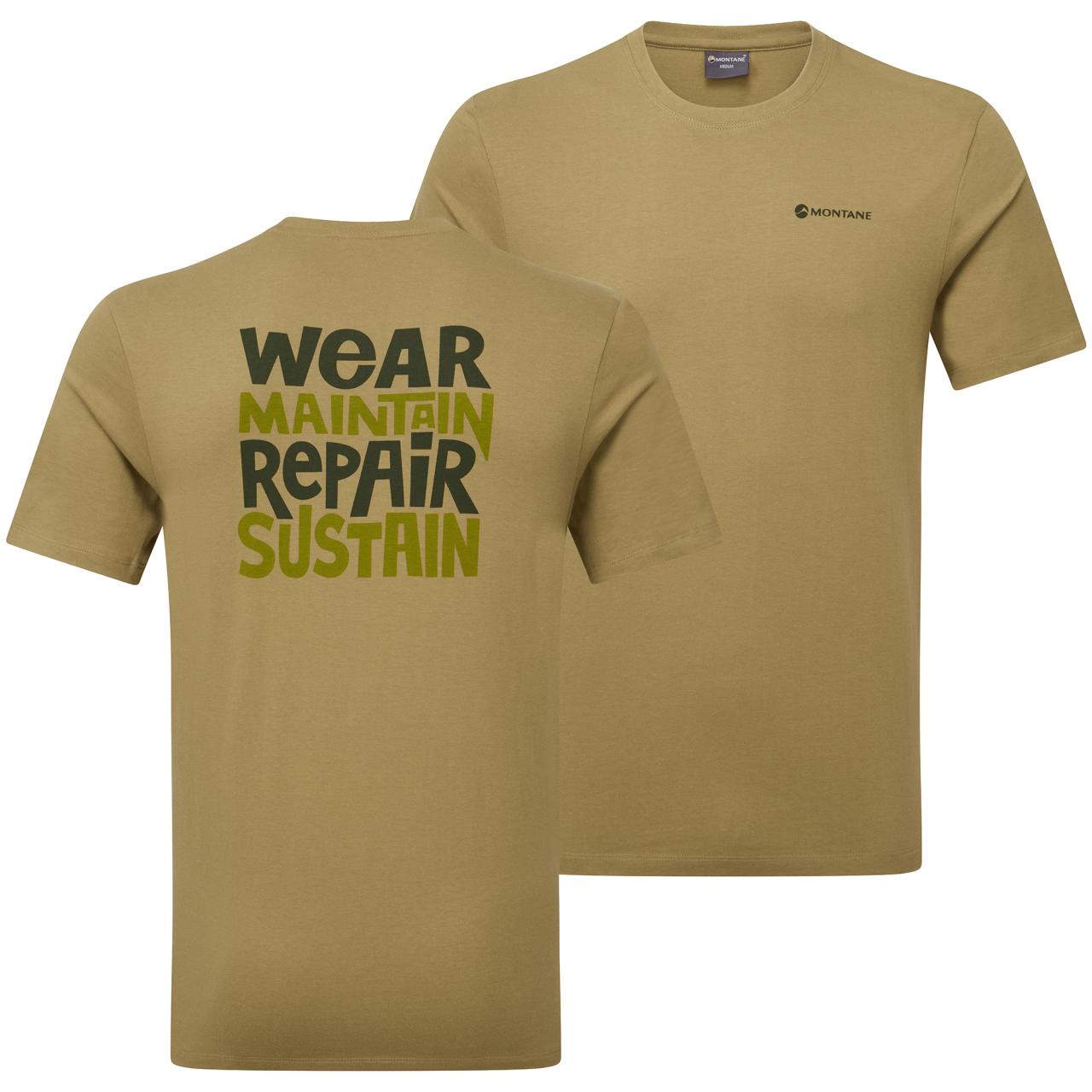 WEAR REPAIR TEE-OLIVE-M pánské tričko olivové 