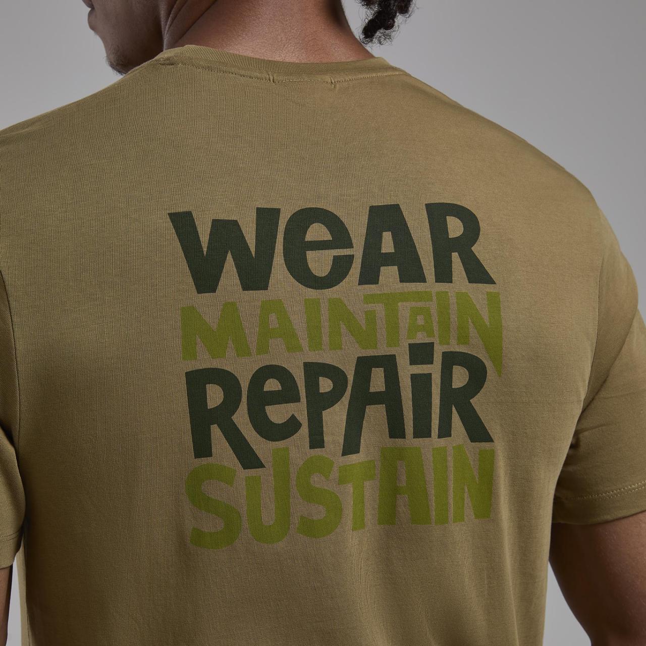 WEAR REPAIR TEE-OLIVE-XL pánské tričko olivové 