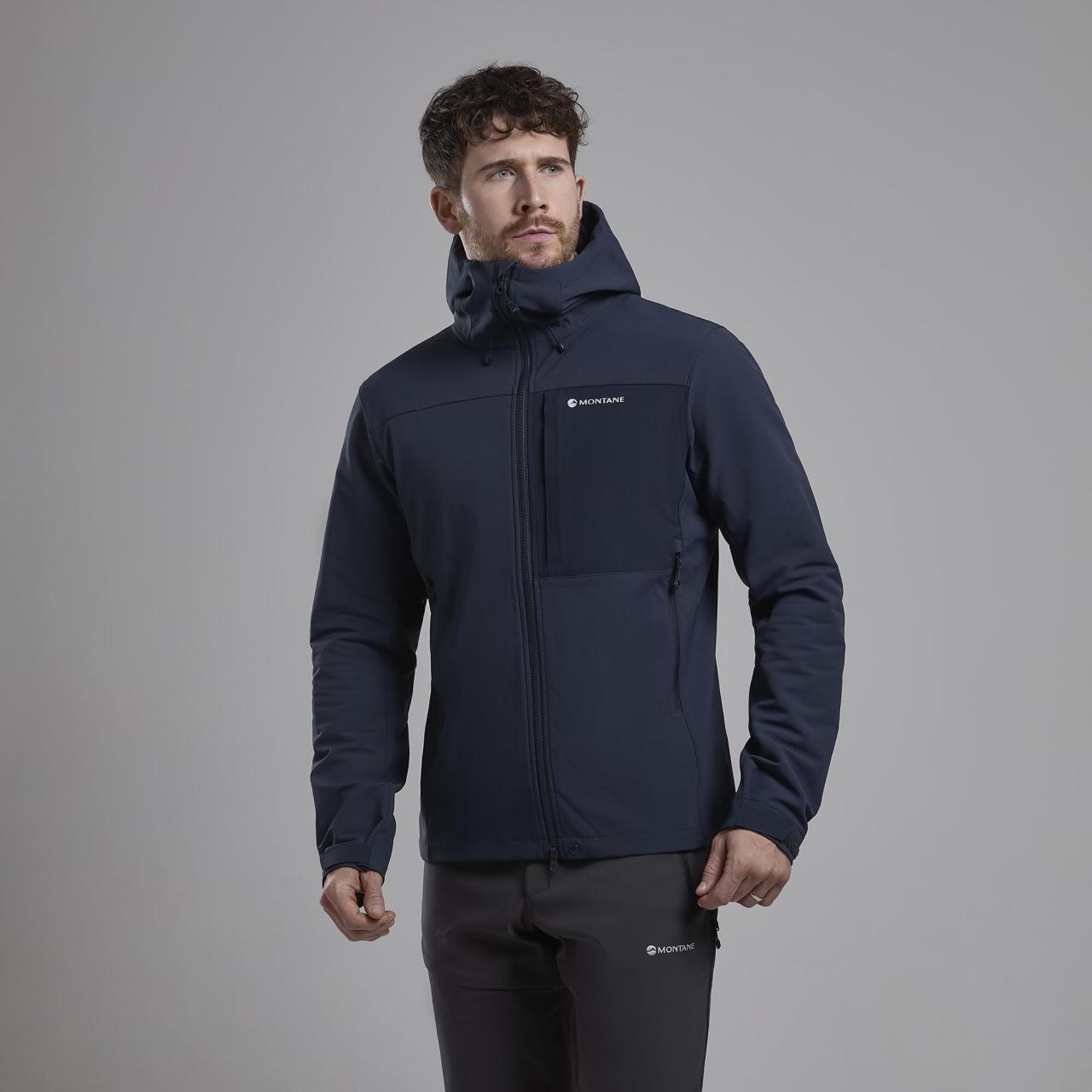 TENACITY XT HOODIE-ECLIPSE BLUE-M pánská bunda modrá