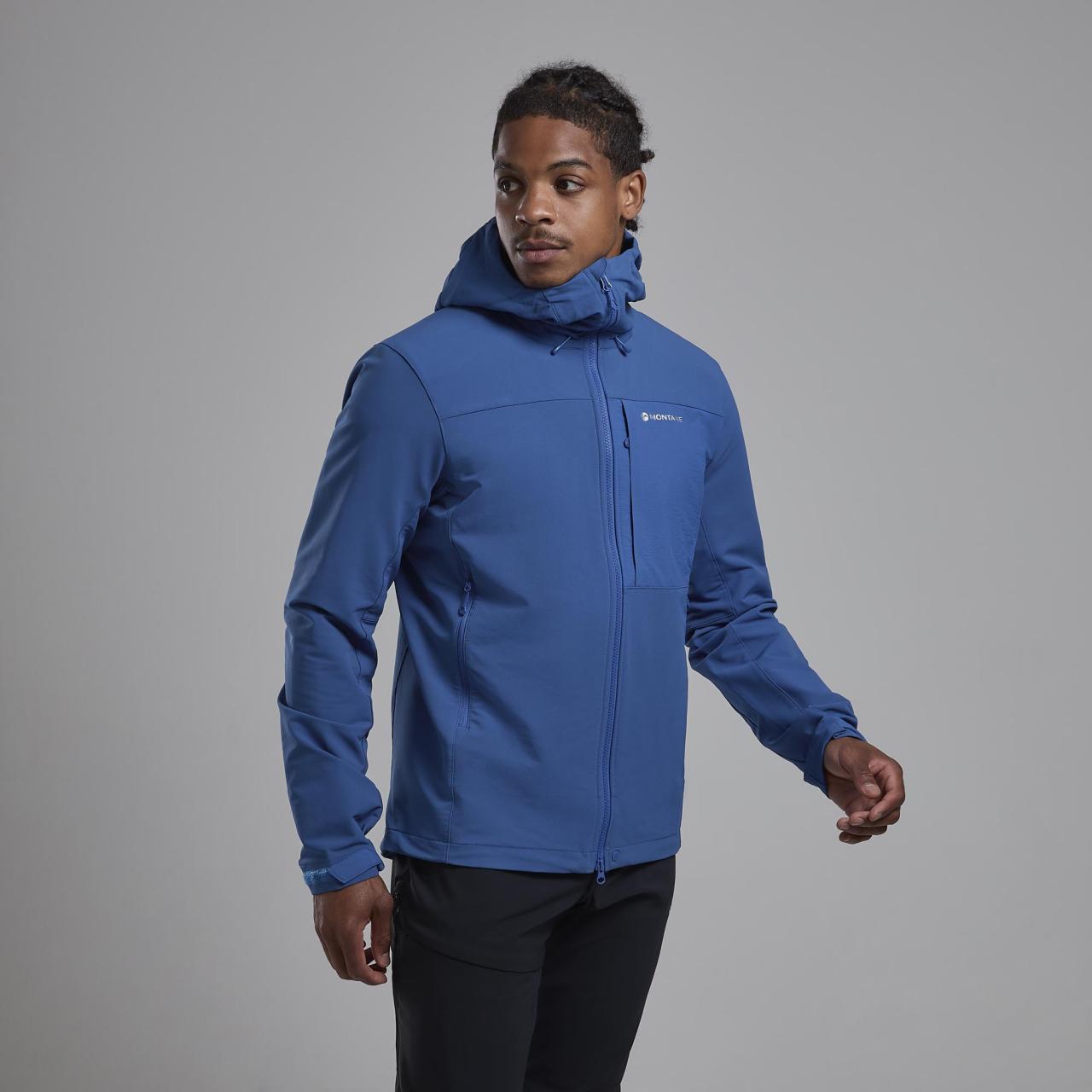 TENACITY XT HOODIE-NEPTUNE BLUE-M pánská bunda modrá