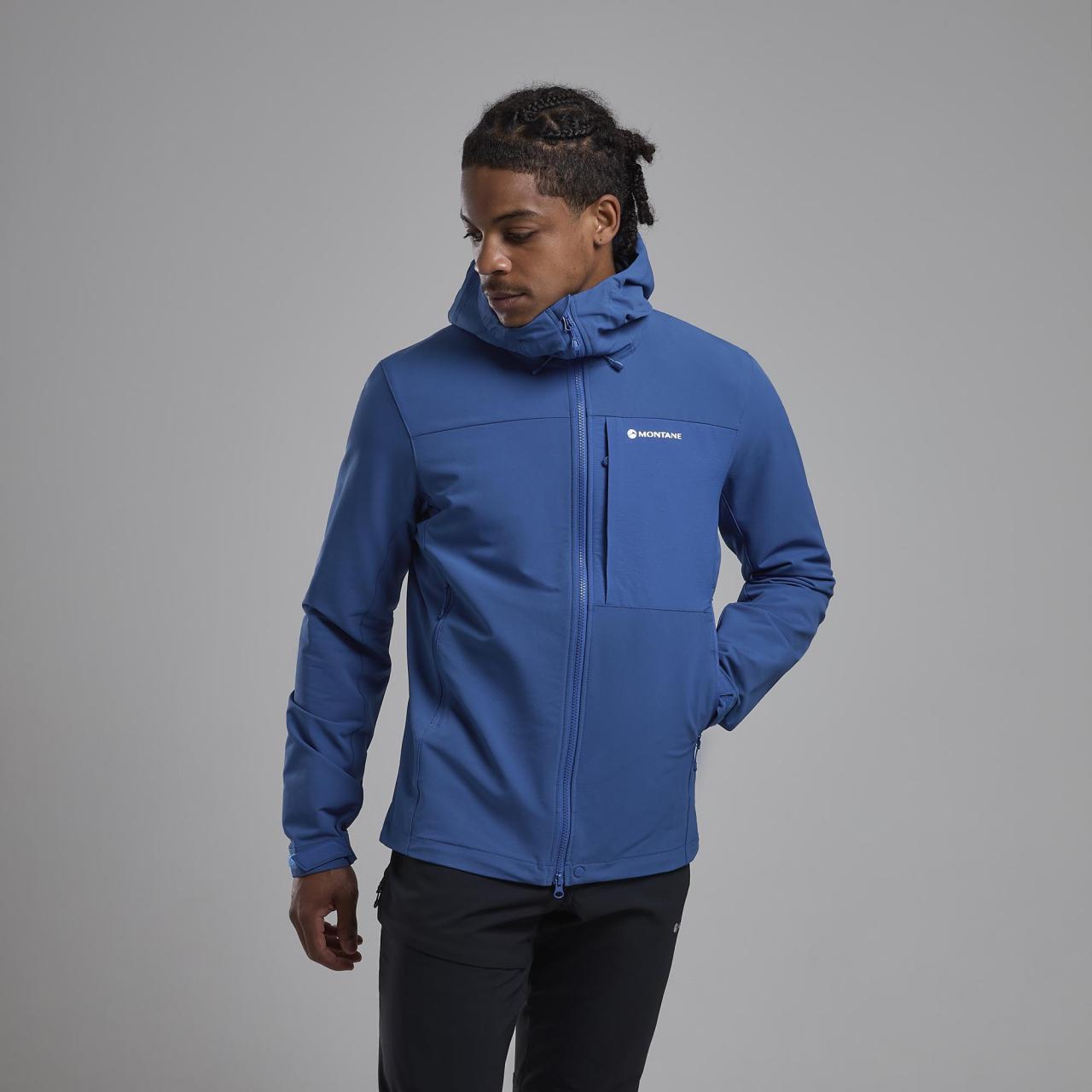 TENACITY XT HOODIE-NEPTUNE BLUE-M pánská bunda modrá