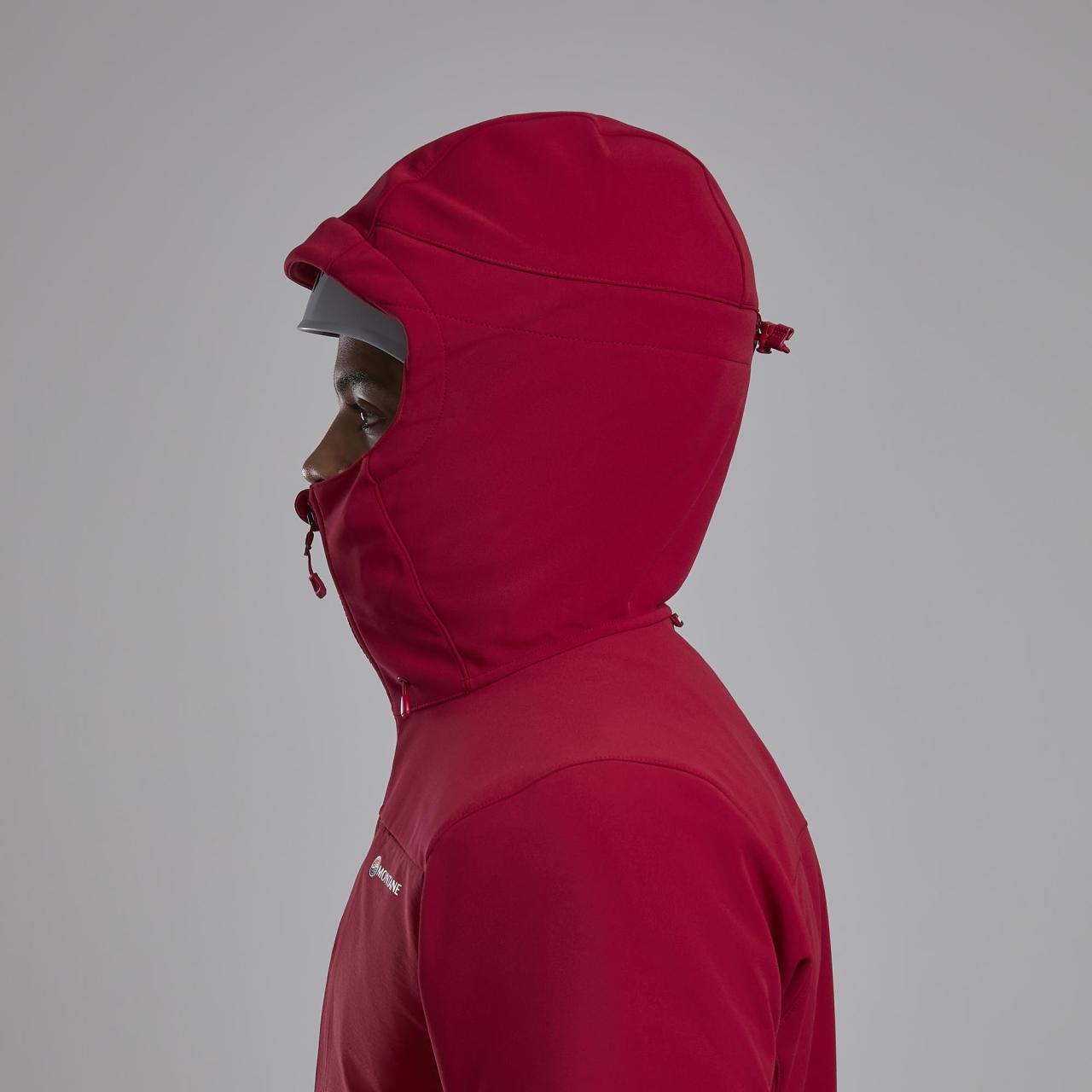 WINDJAMMER XPD HOODIE-ACER RED-M pánská bunda tmavě červená