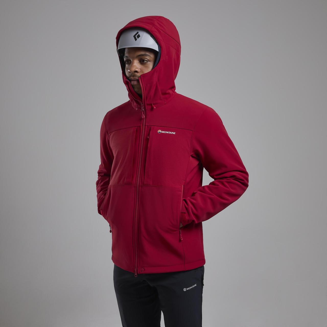 WINDJAMMER XPD HOODIE-ACER RED-S pánská bunda tmavě červená