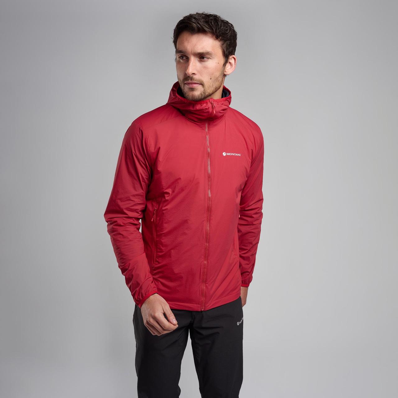 FIREBALL NANO HOODIE-ACER RED-M pánská mikina červená