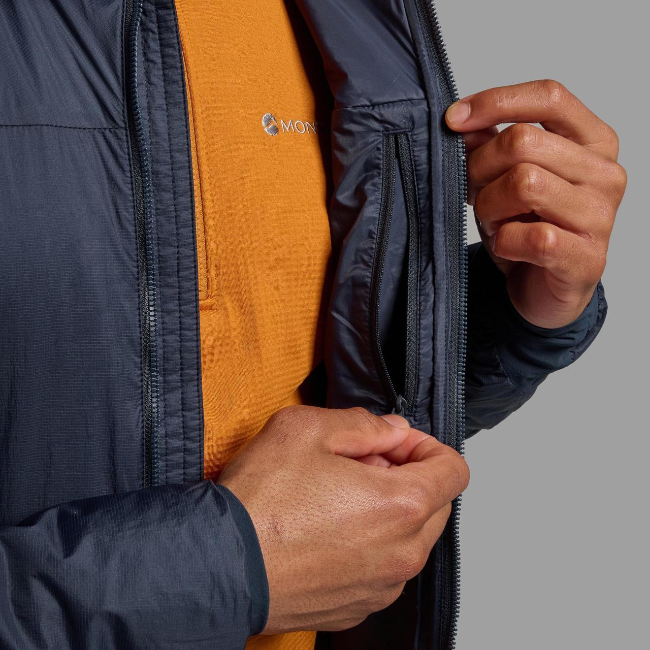 FORTES LITE HOODIE-ECLIPSE BLUE-M pánská bunda modrá