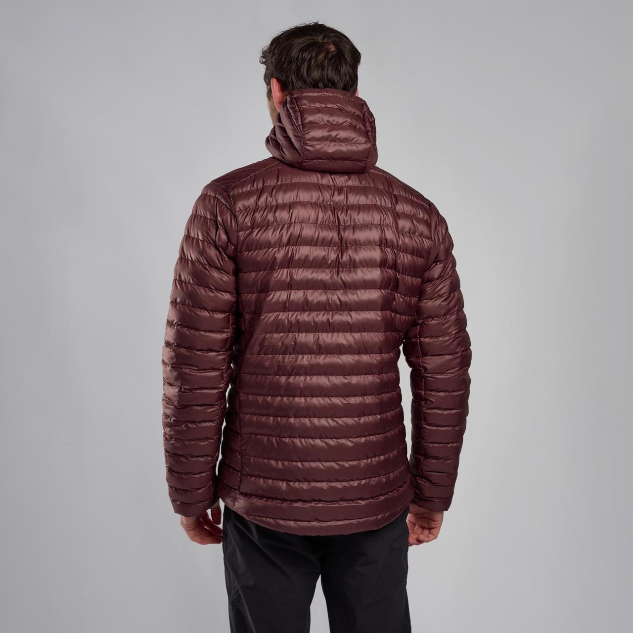 ICARUS HOODIE-DARK GARNET-S pánská bunda hnědofialová