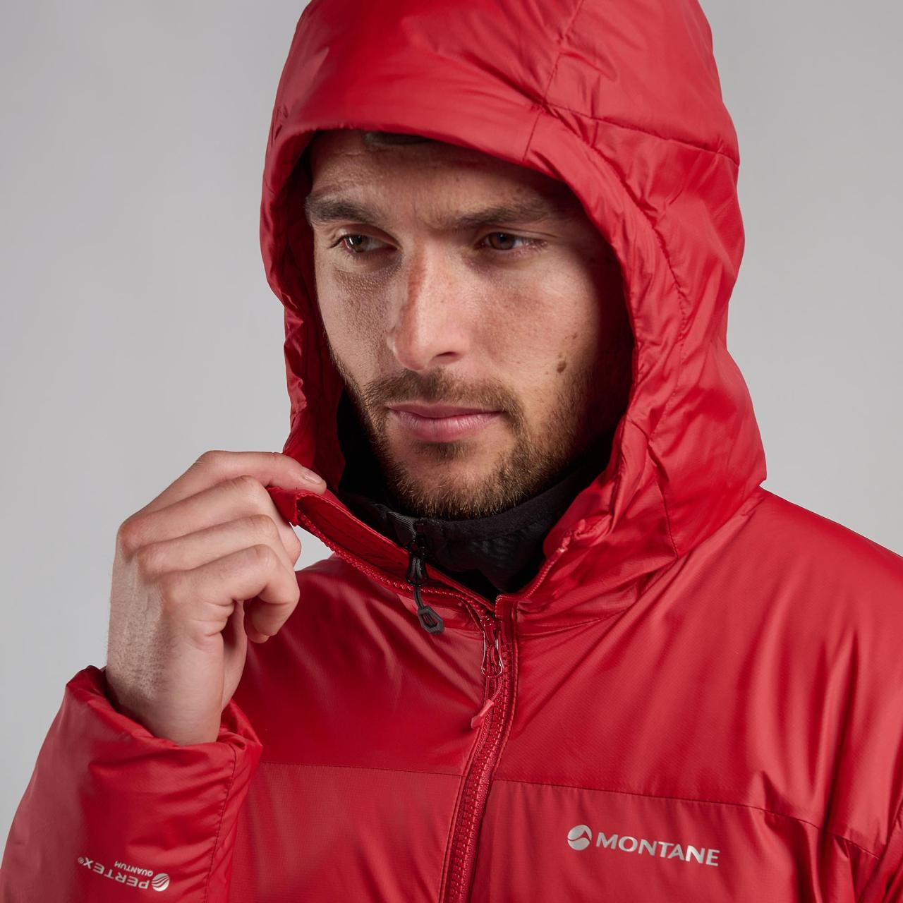 RESPOND HOODIE-ACER RED-L pánská bunda tmavě červená