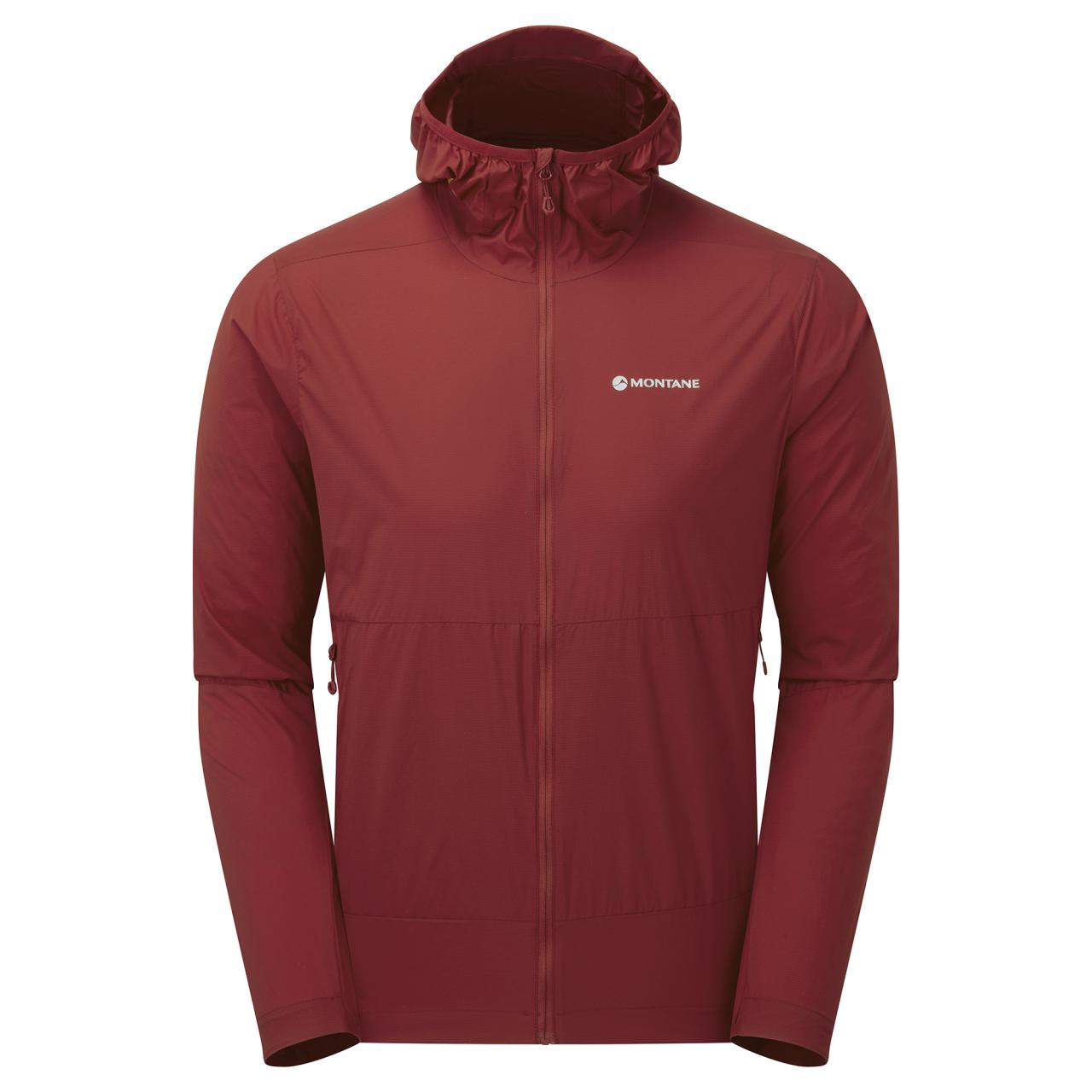 FEATHERLITE HOODIE-ACER RED-L pánská bunda tmavě červená