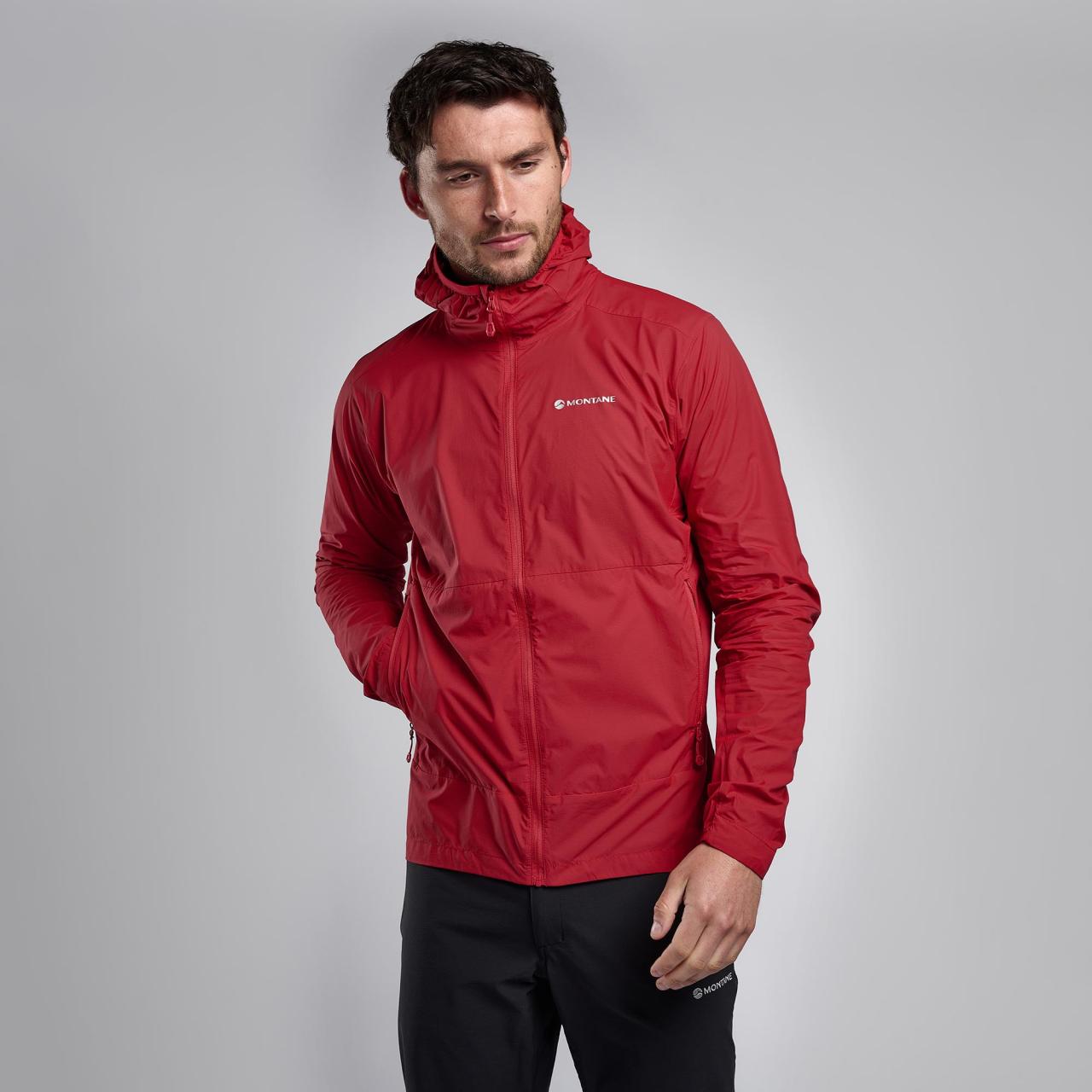 FEATHERLITE HOODIE-ACER RED-XXL pánská bunda tmavě červená