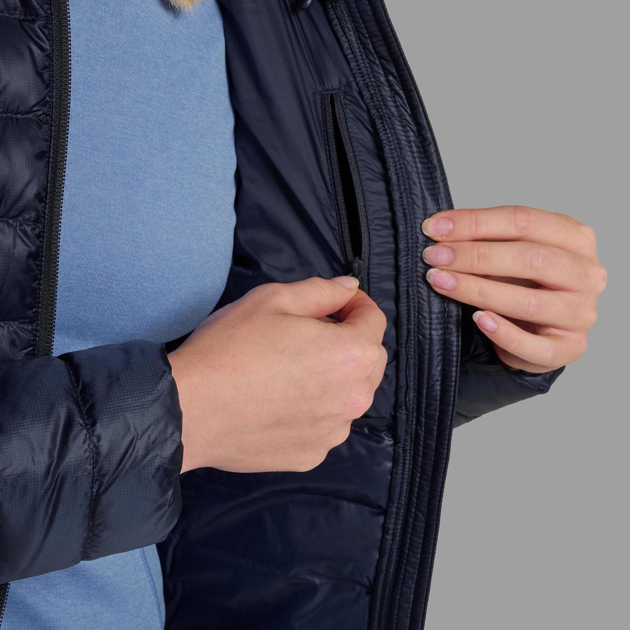 FEM ANTI-FREEZE HOODIE-ECLIPSE BLUE-UK12/M dámská bunda modrá