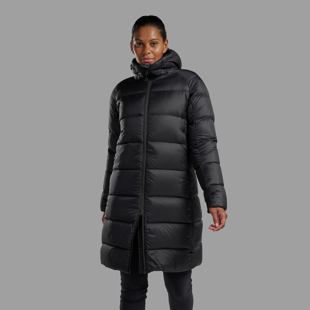 FEM POLARON XT HOODIE-BLACK-UK10/S dámský kabát černý