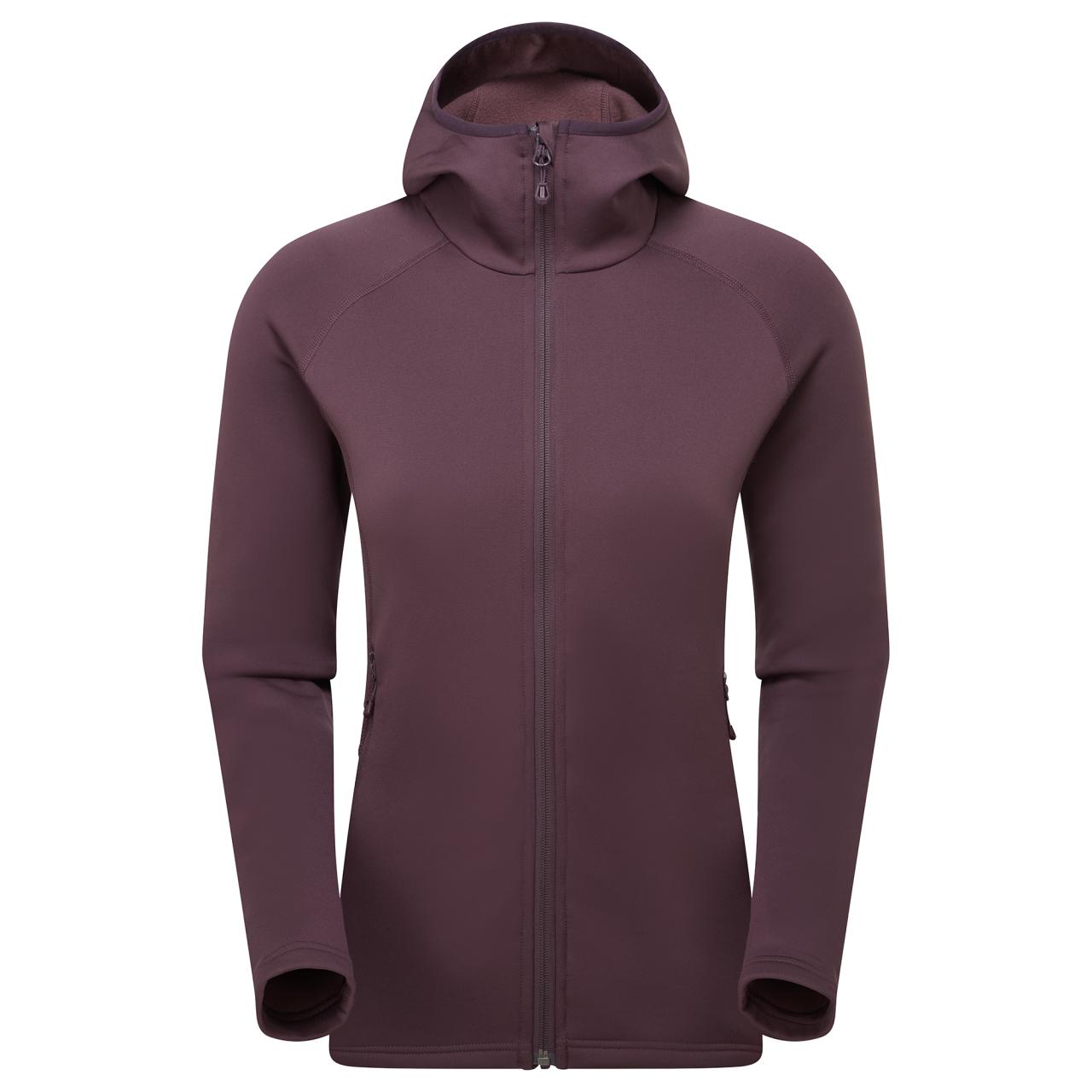 FEM FURY HOODIE-MULBERRY-UK8/XS dámská mikina hnědofialová