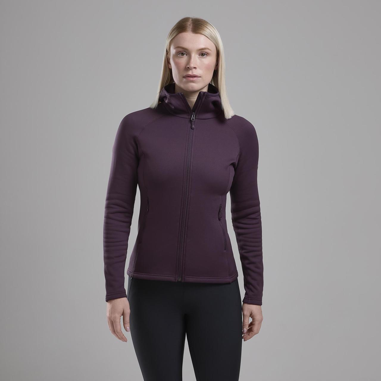 FEM FURY HOODIE-MULBERRY-UK10/S dámská mikina hnědofialová