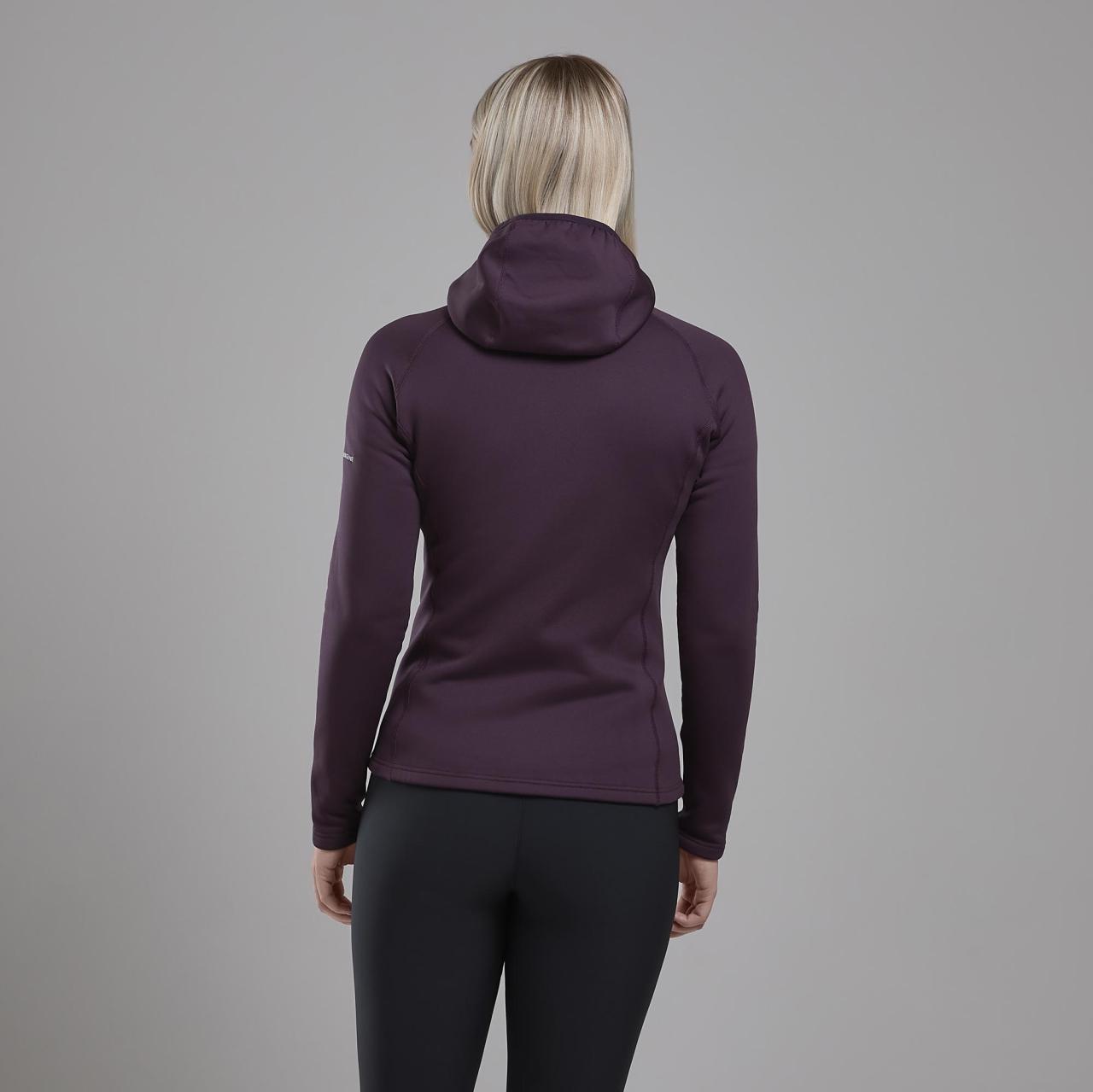 FEM FURY HOODIE-MULBERRY-UK8/XS dámská mikina hnědofialová