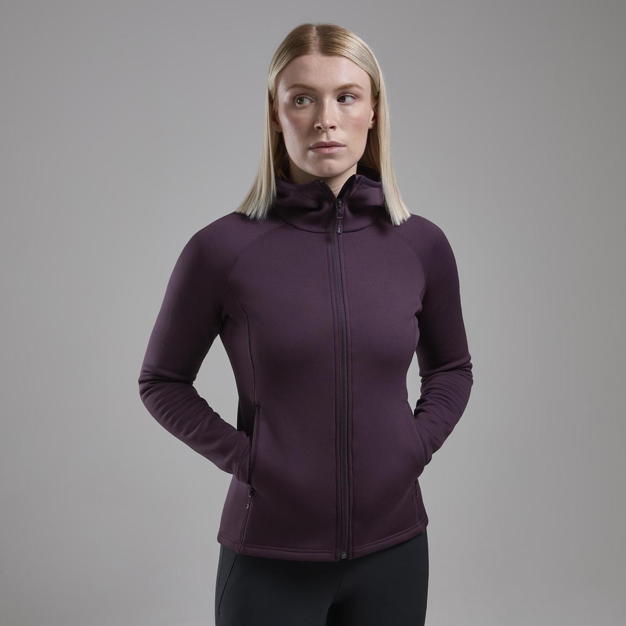 FEM FURY HOODIE-MULBERRY-UK10/S dámská mikina hnědofialová