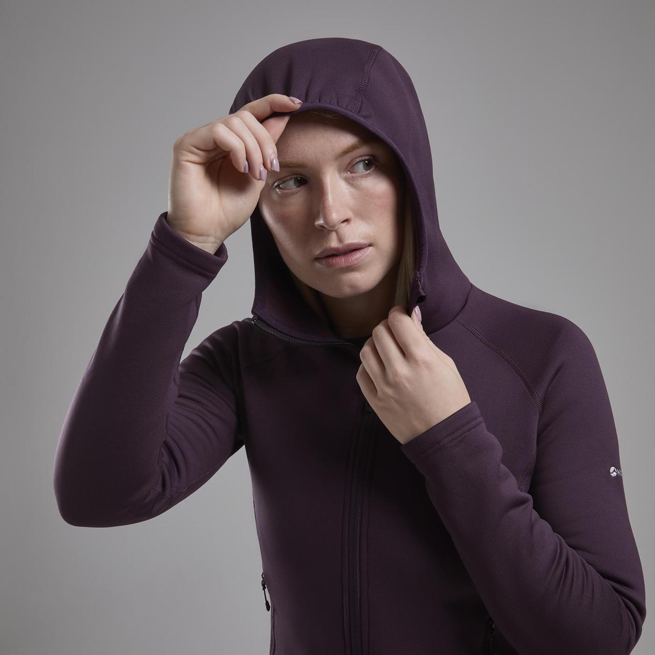 FEM FURY HOODIE-MULBERRY-UK14/L dámská mikina hnědofialová