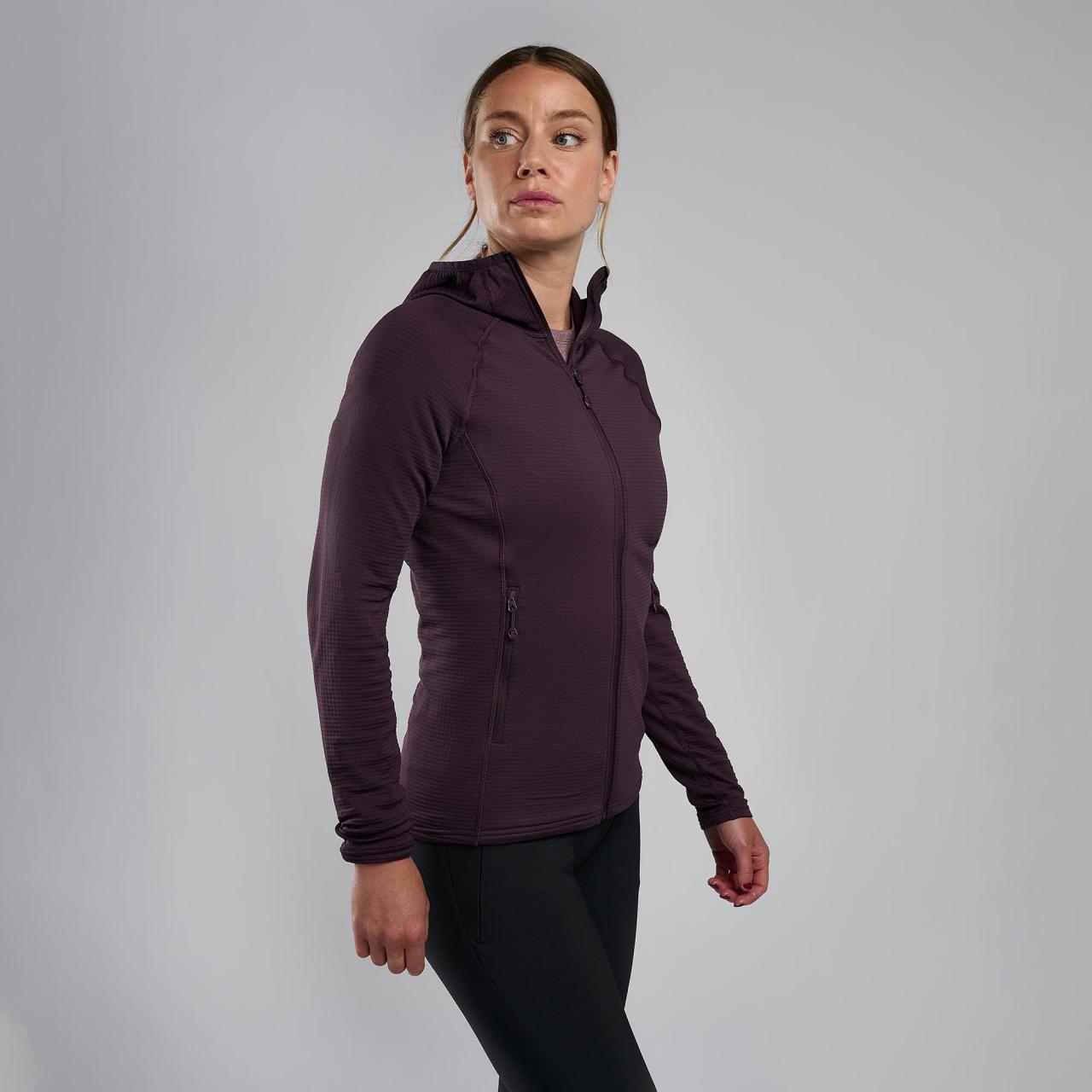 FEM PROTIUM LITE HOODIE-MULBERRY-UK14/L dámská mikina hnědofialová