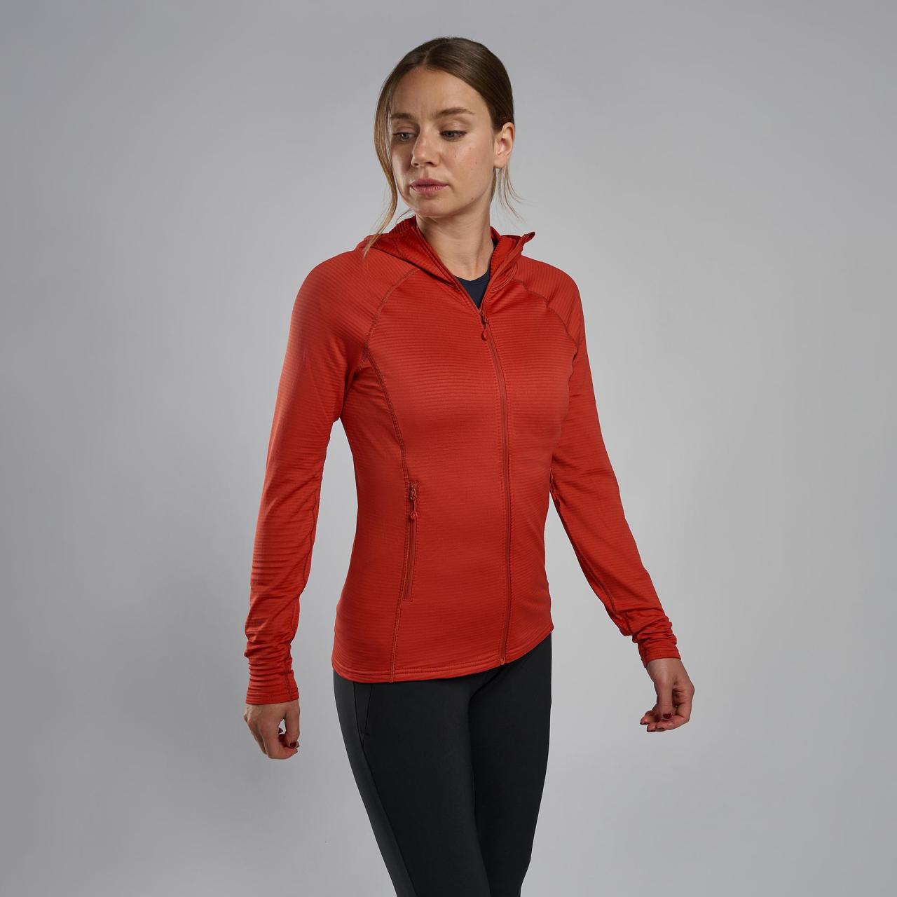 FEM PROTIUM LITE HOODIE-SAFFRON RED-UK10/S dámská mikina červená