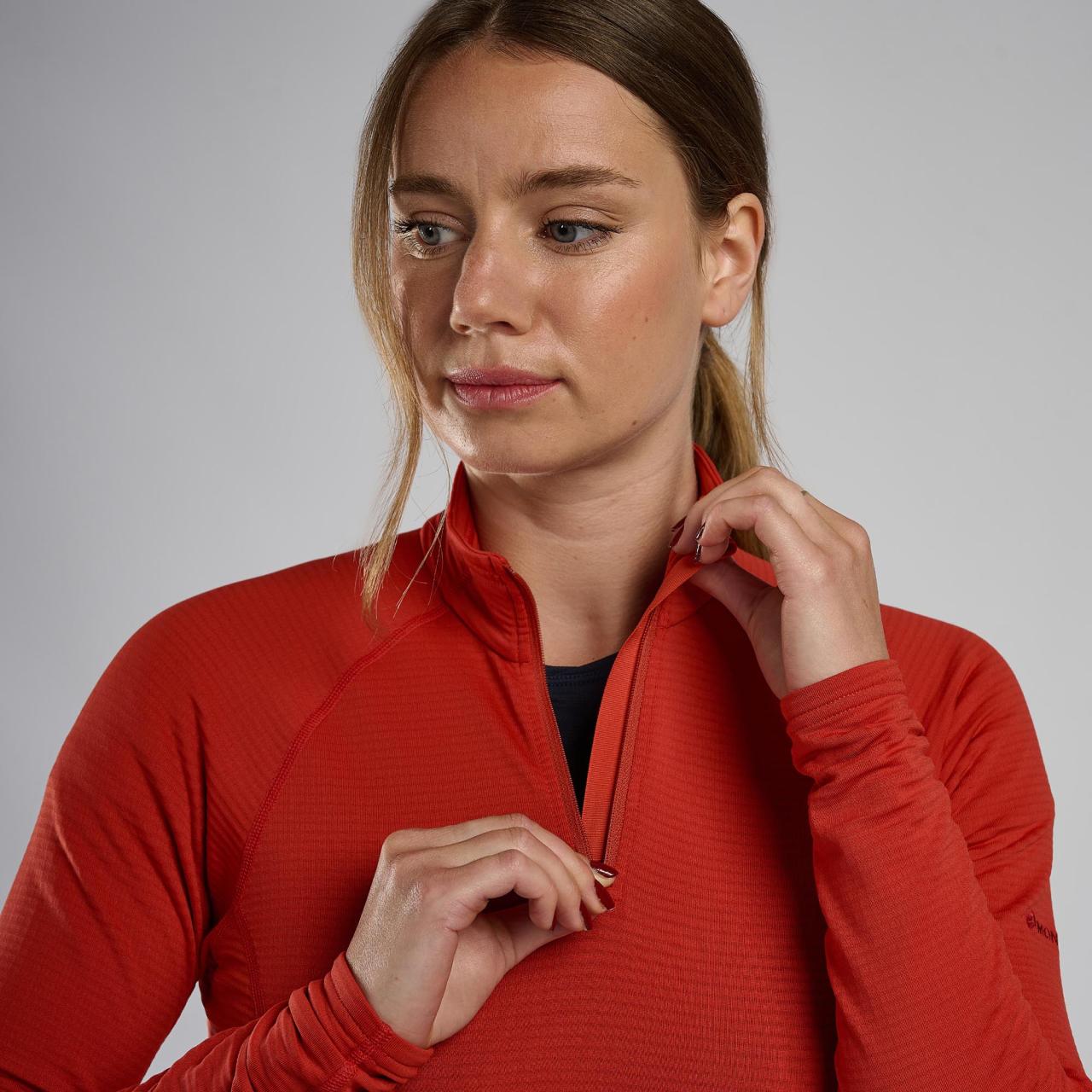 FEM PROTIUM LITE PULL-ON-SAFFRON RED-UK8/XS dámská mikina červená