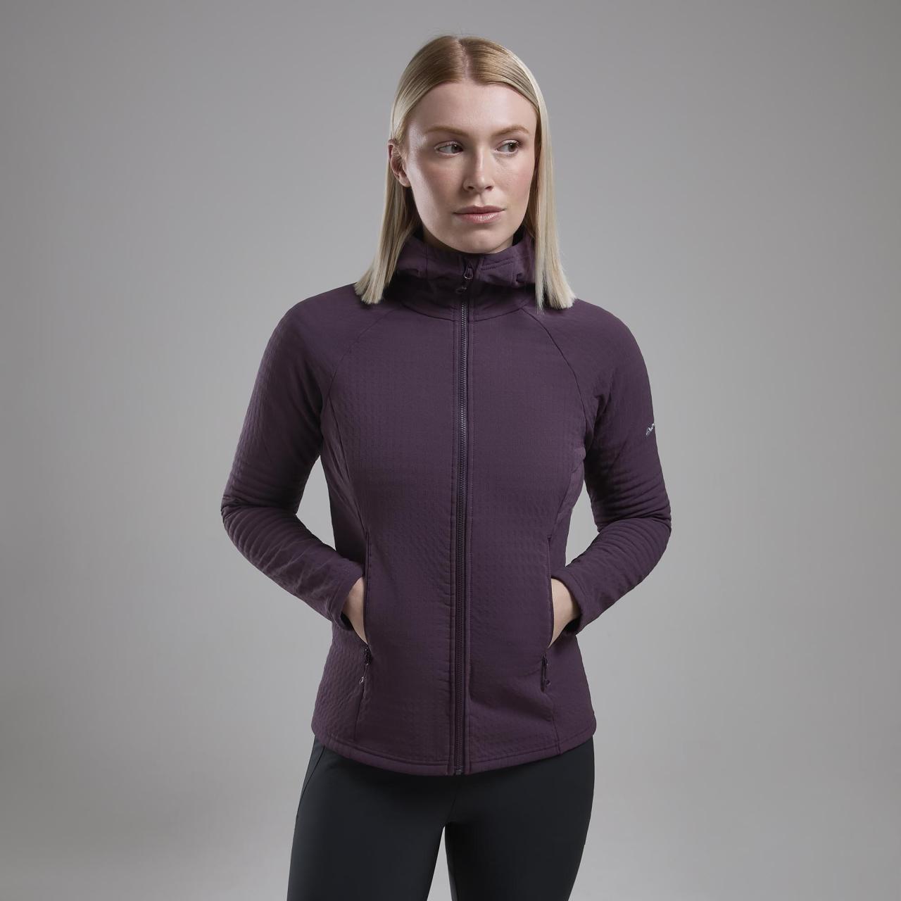 FEM PROTIUM XT HOODIE-MULBERRY-UK14/L dámská mikina hnědofialová