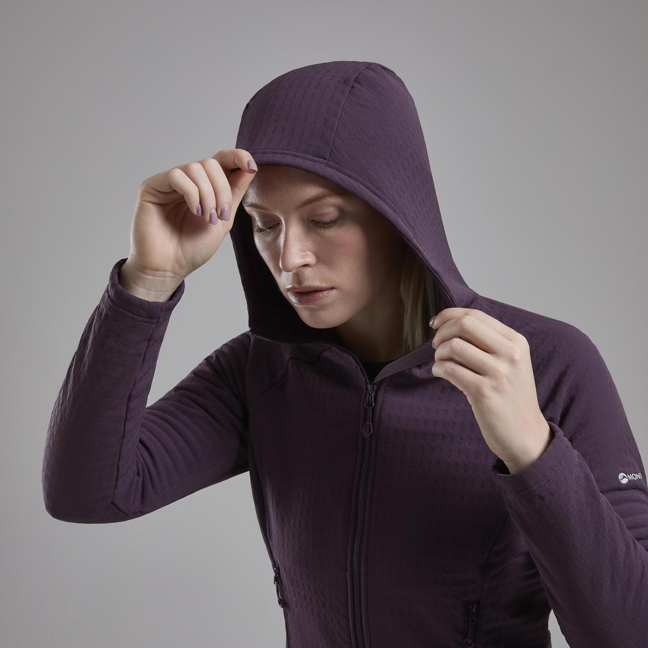 FEM PROTIUM XT HOODIE-MULBERRY-UK14/L dámská mikina hnědofialová