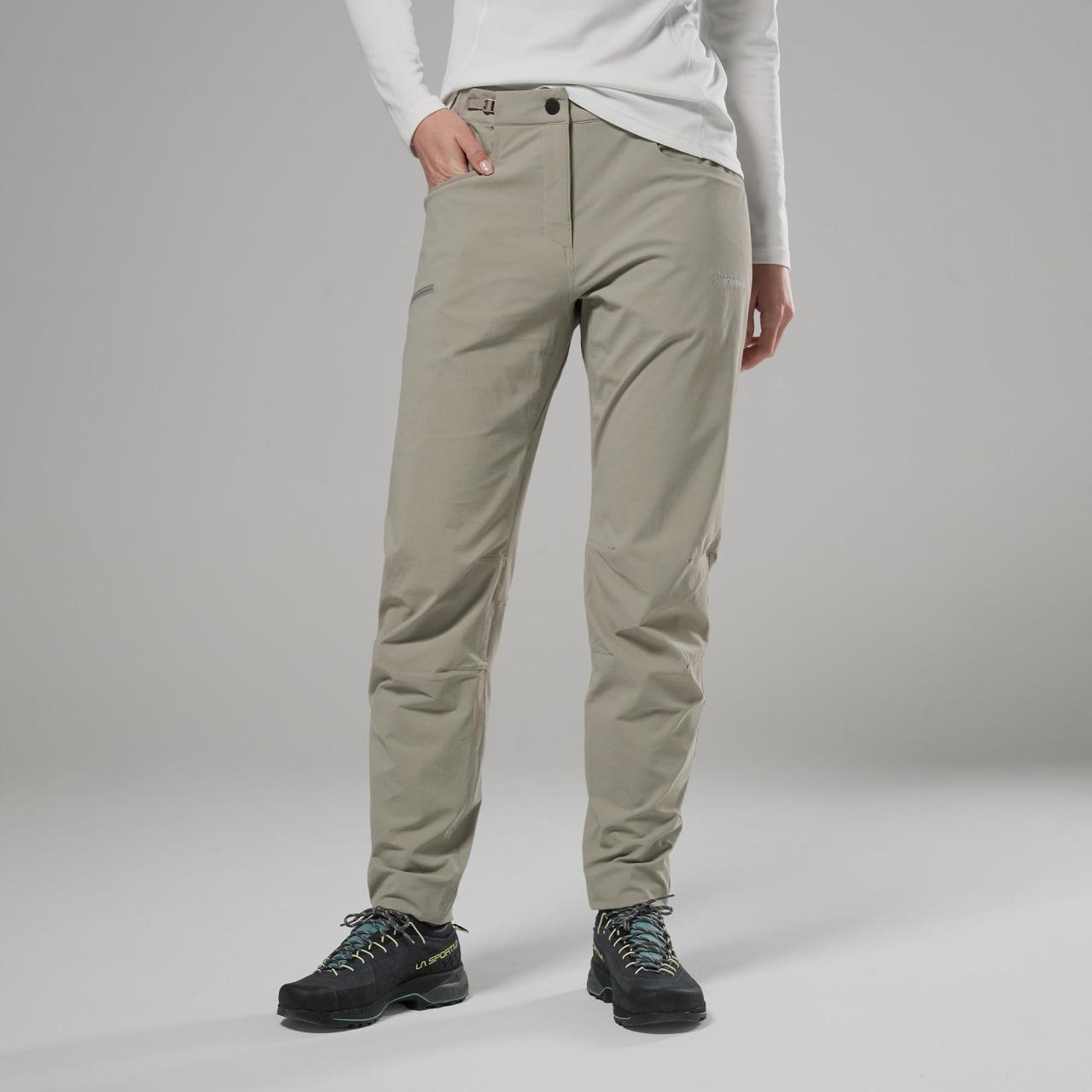 FEM MOSSA PANTS REG LEG-RIDGE-UK10/S dámské kalhoty šedohnědé