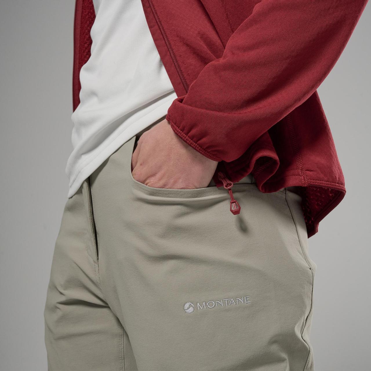 FEM MOSSA PANTS REG LEG-RIDGE-UK10/S dámské kalhoty šedohnědé