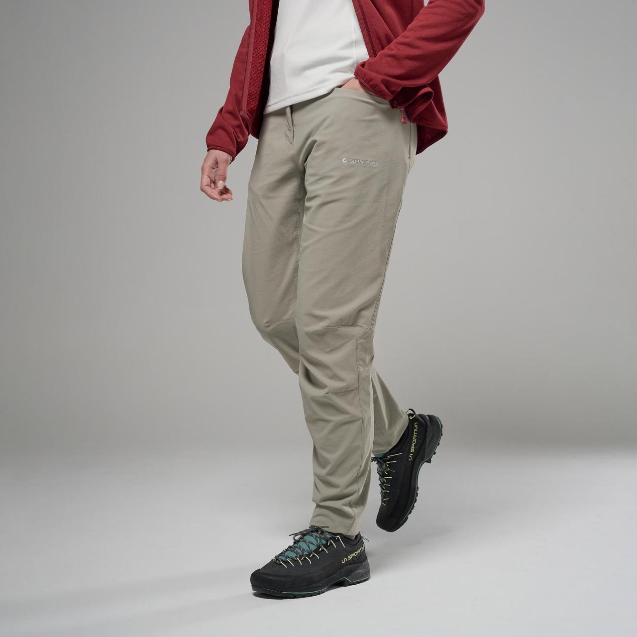 FEM MOSSA PANTS REG LEG-RIDGE-UK10/S dámské kalhoty šedohnědé