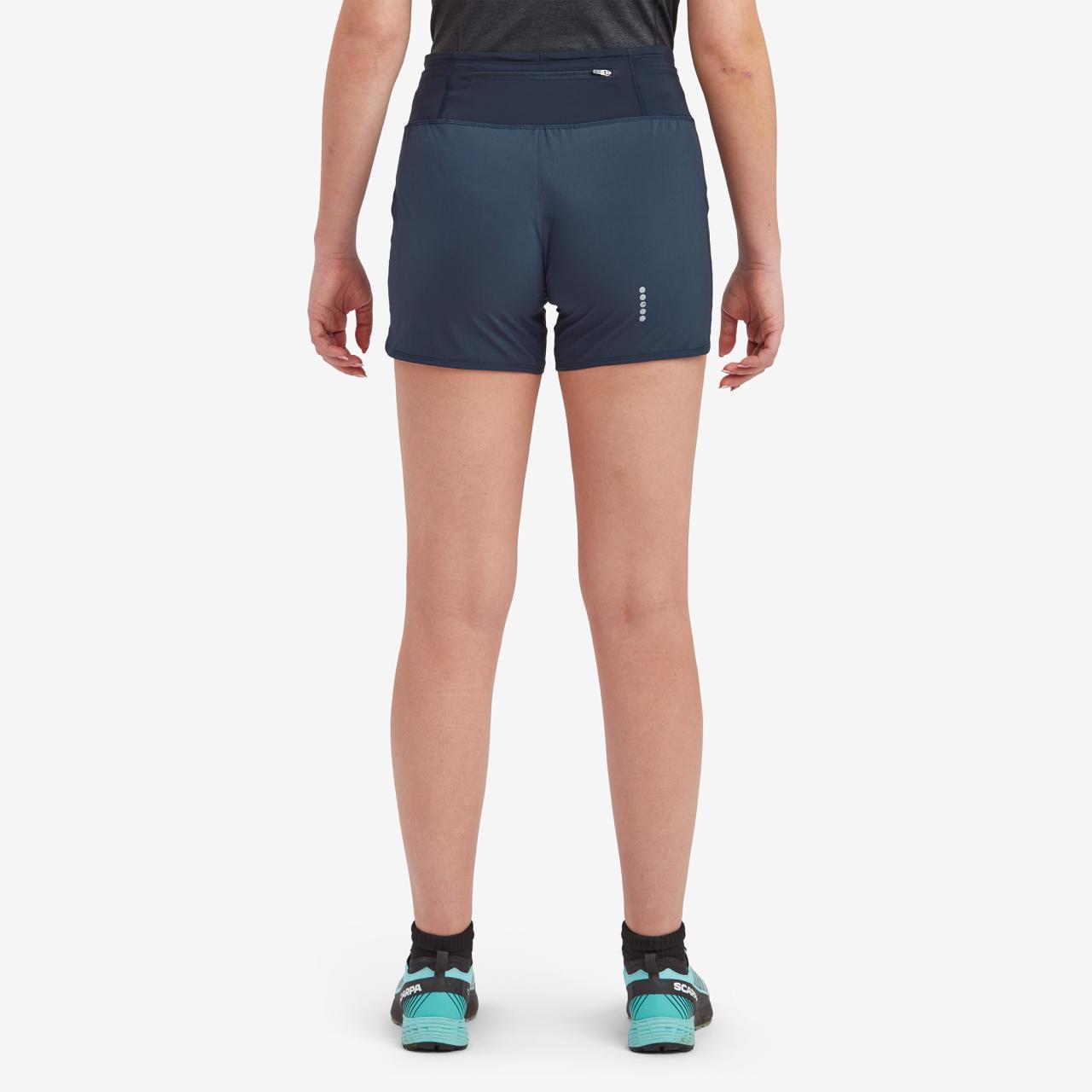 FEM SLIPSTREAM 4" SHORTS-ECLIPSE BLUE-UK8/XS dámské kraťasy modré