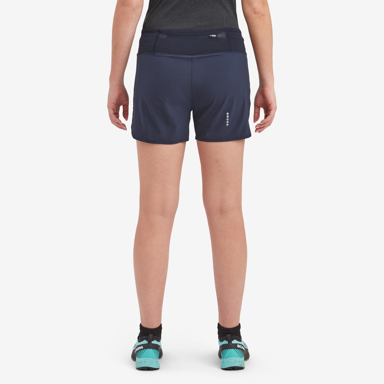 FEM SLIPSTREAM TWIN SKIN SHORTS-ECLIPSE BLUE-UK10/S dámské kraťasy modré