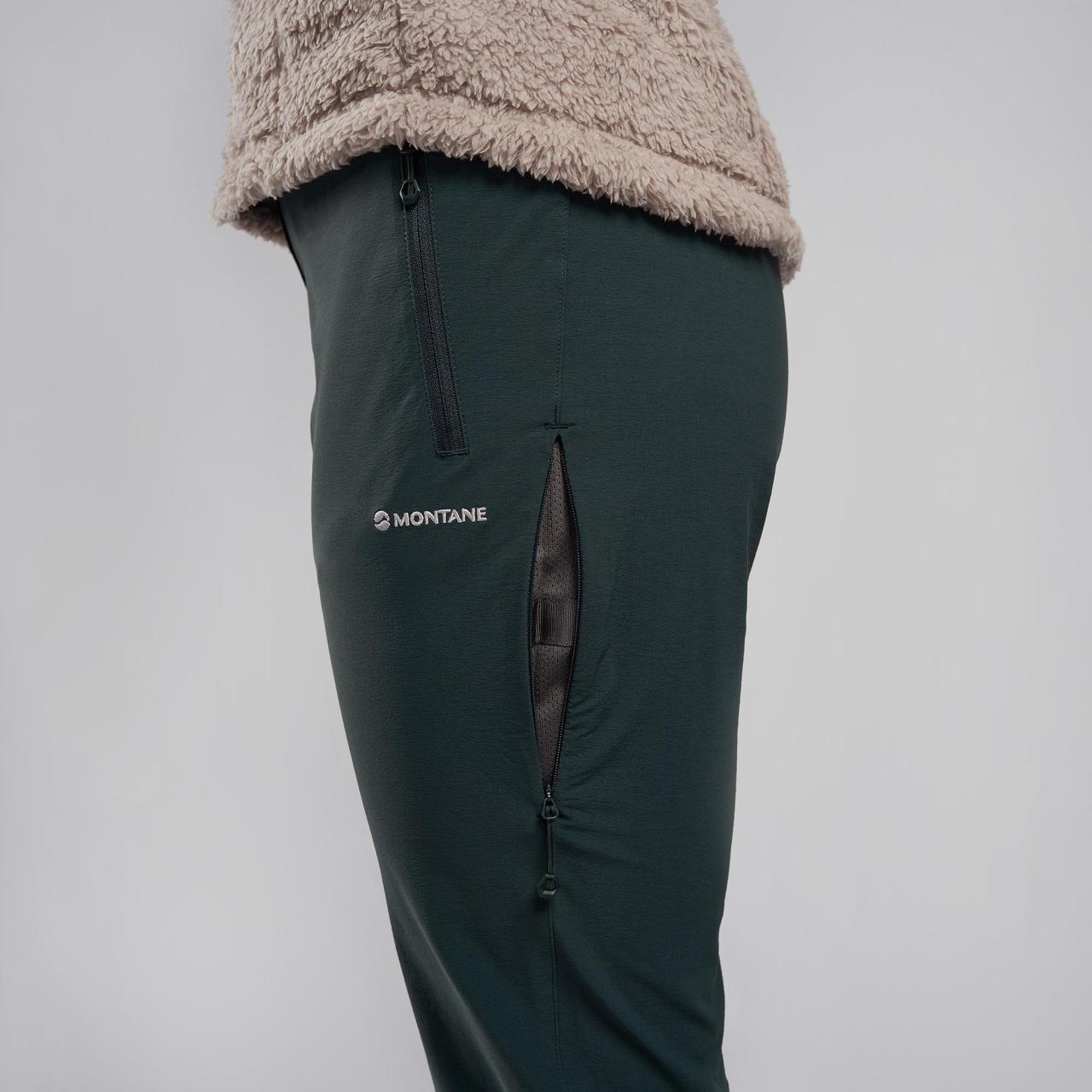 FEM TERRA STRETCH PANTS-R LEG-DEEP FOREST-UK10/S dámské kalhotytmavě zelená