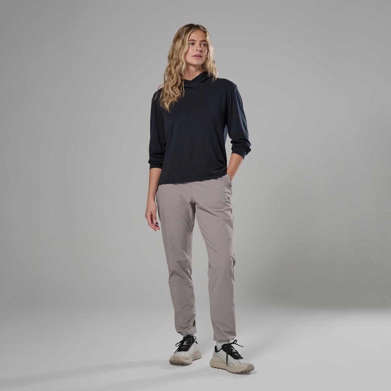 FEM VOLANTIS PANTS-RIDGE-UK10/S dámské kalhoty šedohnědé