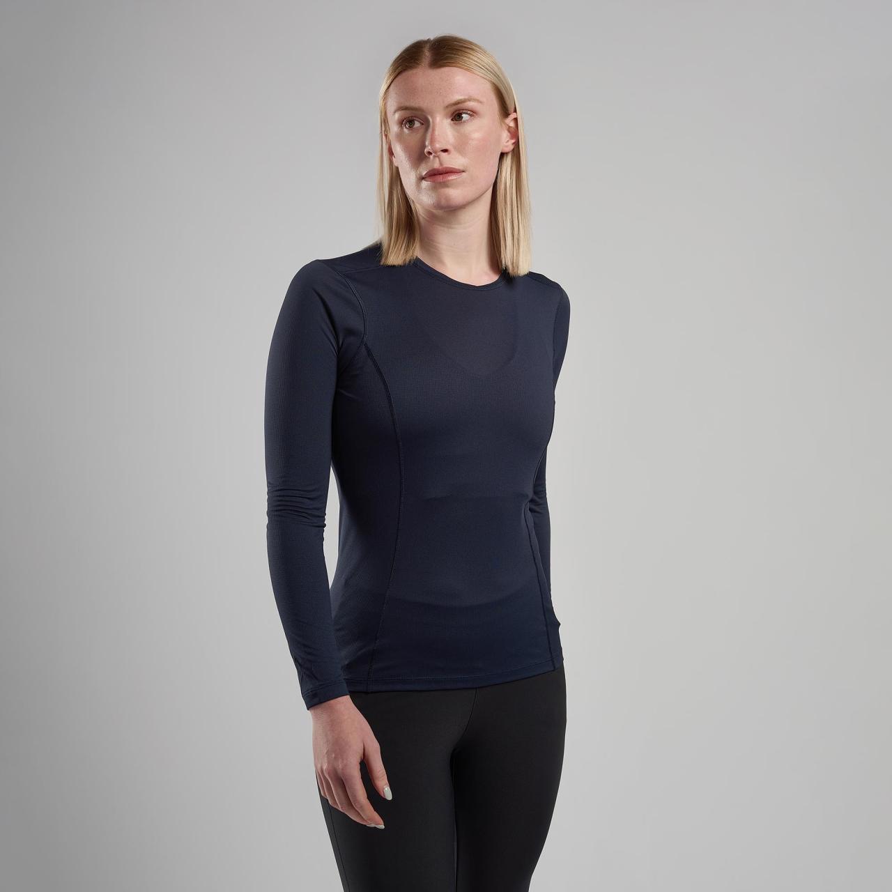 FEM DART LITE LONG SLEEVE T-SHIRT-ECLIPSE BLUE-UK8/XS dámské triko dlouhý ruk. modré