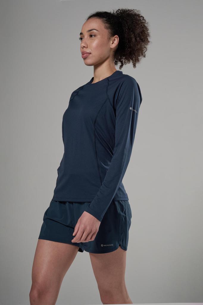 FEM DART NANO LONG SLEEVE T SHIRT-ECLIPSE BLUE-UK10/S dámské triko dlouhý ruk. modré