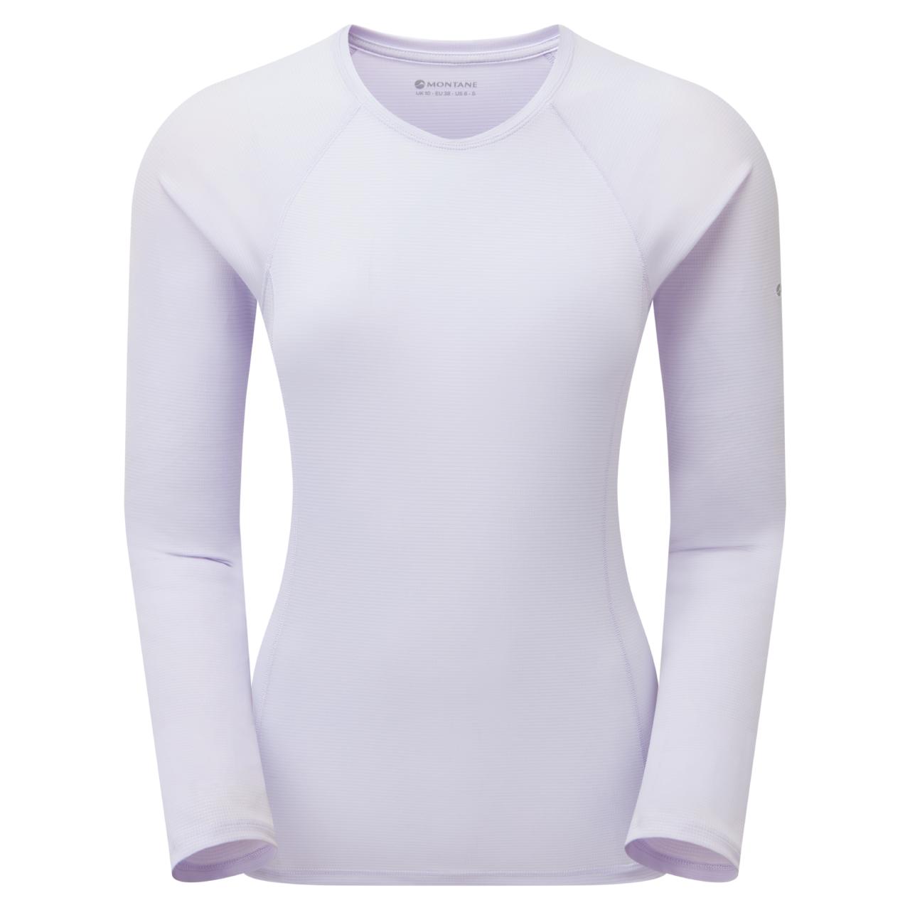 FEM DART NANO LONG SLEEVE T SHIRT-LILAC HAZE-UK10/S dámské triko dlouhý ruk. šedofialové