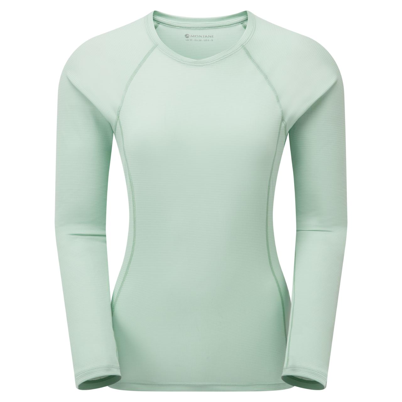 FEM DART NANO LONG SLEEVE T SHIRT-SEA MIST-UK10/S dámské triko dlouhý ruk. mentolové