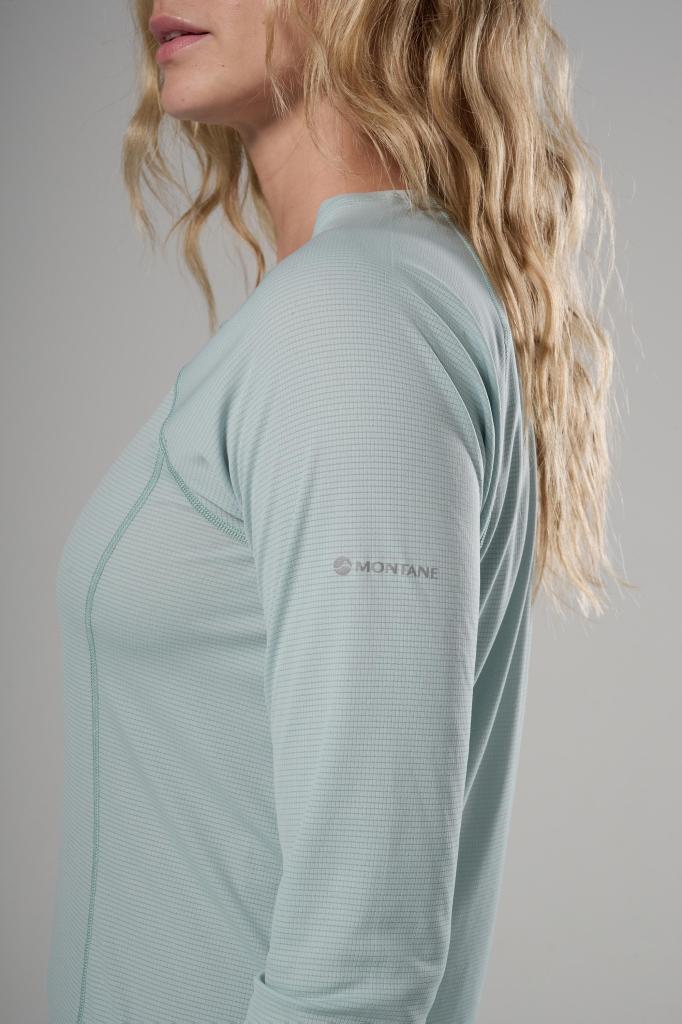 FEM DART NANO LONG SLEEVE T SHIRT-SEA MIST-UK10/S dámské triko dlouhý ruk. mentolové