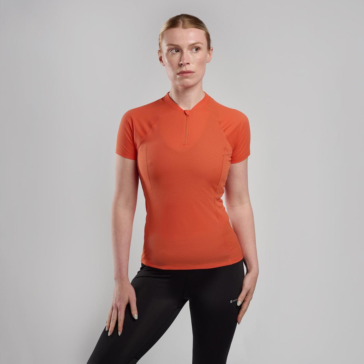 FEM DART NANO ZIP T-SHIRT-TIGERLILY-UK6/XXS dámské triko oranžové