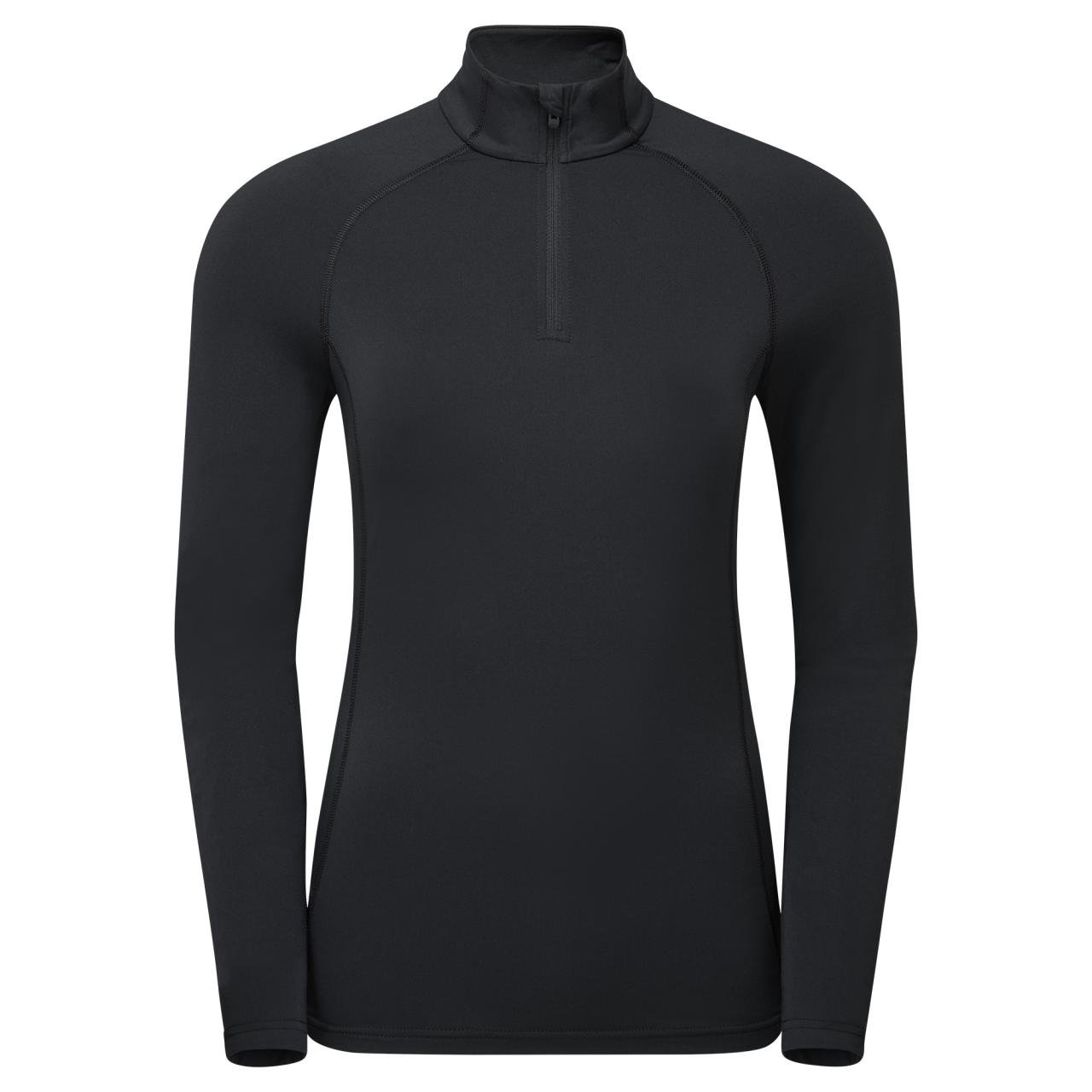 FEM DART XT ZIP NECK-BLACK-UK12/M dámské triko dlouhý ruk. černé