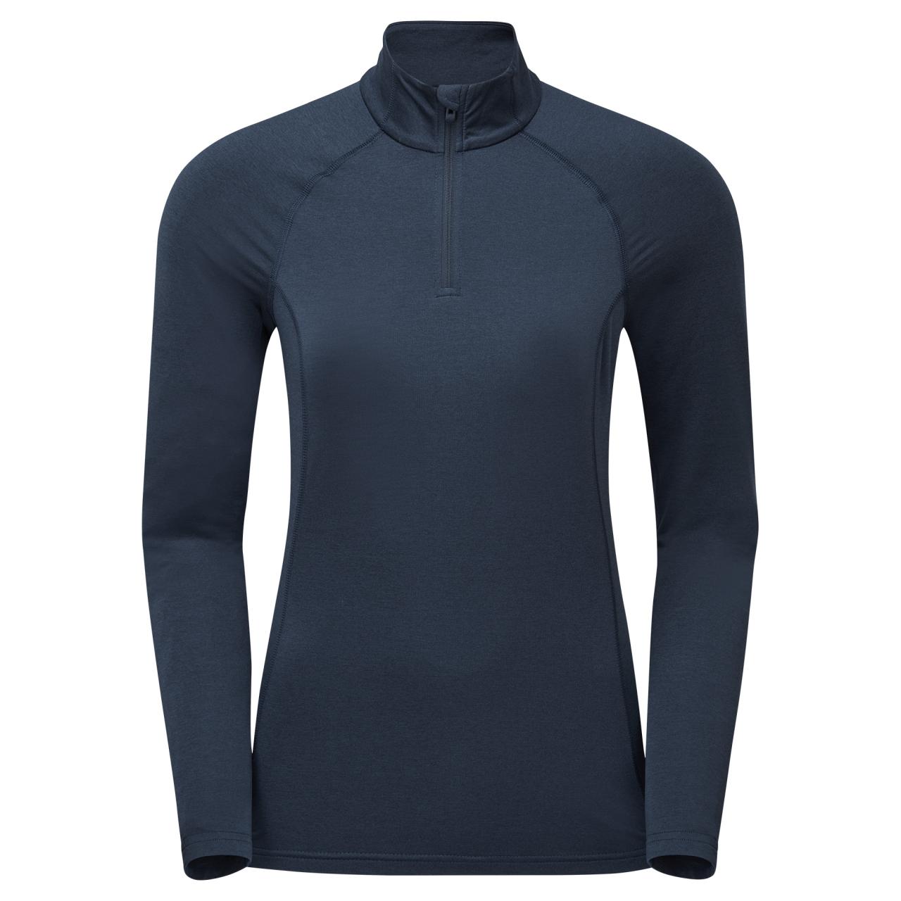 FEM DART XT ZIP NECK-ECLIPSE BLUE-UK8/XS dámské triko dlouhý ruk. modré